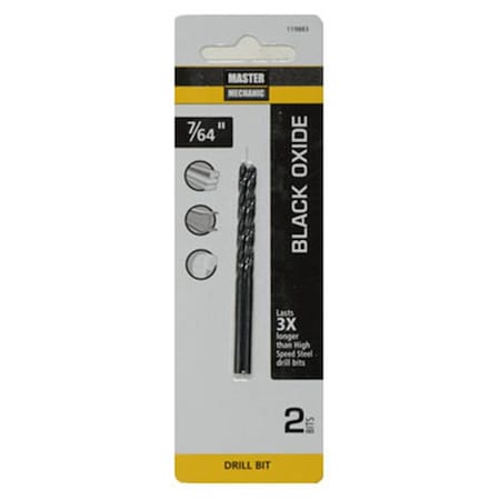 Swivel 0.11 x 2.62 in. Master Mechanic Oxide Drill Bit - Black - 2 Per Pack SW3836984